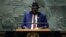 FILE - Presiden Sudan Selatan Salva Kiir Mayardit saat menyampaikan pidato pada sidang ke-78 Majelis Umum Perserikatan Bangsa-Bangsa, 21 September 2023. (Richard Drew/AP)