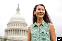 FILE - Then-Rep. Elect Mary Peltola, D-Alaska, poses for a portrait at the U.S. Capitol in Washington on Sept. 12, 2022.