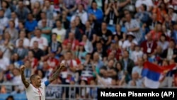 الکساندر کولاروف، پس از به ثمر رساندن گول به نفع تیم سربستان، در برابر کوستاریکا.