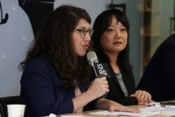 美国在台协会发言人孟雨荷(Amanda Mansour)在10月20日鼓励IORG的研究，她说，“我们对（不实讯息的）这个挑战越来越了解，我们对手实力就越来越弱。”（美国之音李玟仪摄）