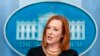Pot pawol Lamezonblanch, Jen Psaki reponn kestyon jounalis yo pandan yon konferans pou lapres nan Washington, 25 Janvye, 2022. 