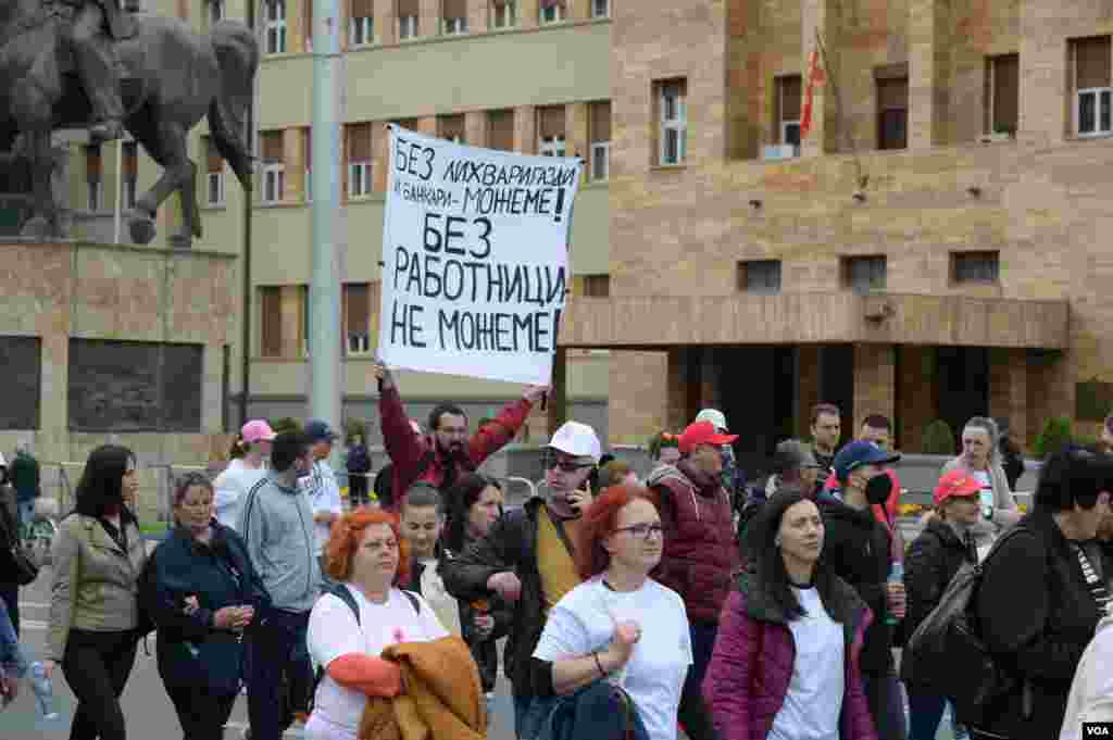Union rallies in Skopje, North Macedonia at Labor day, 1st of May