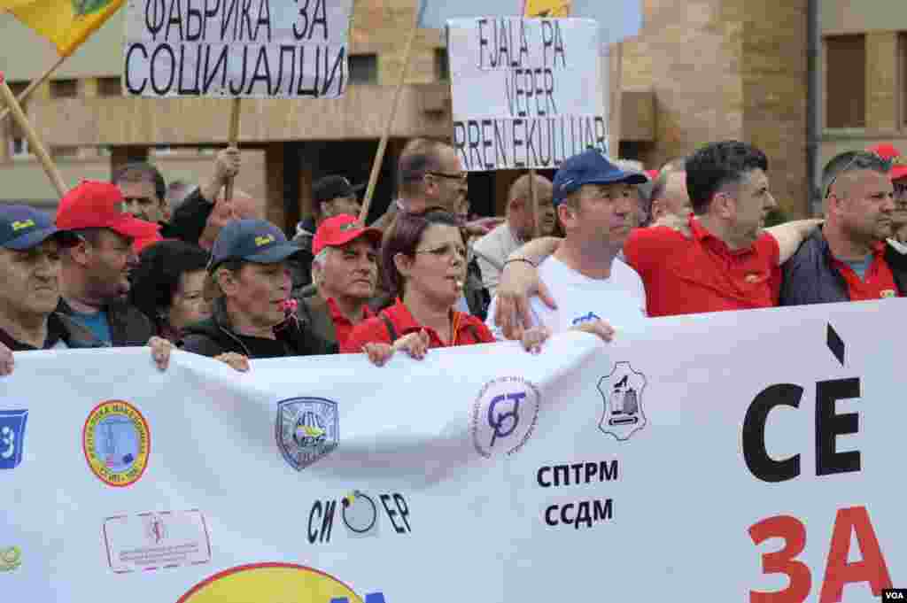 Union rallies in Skopje, North Macedonia at Labor day, 1st of May