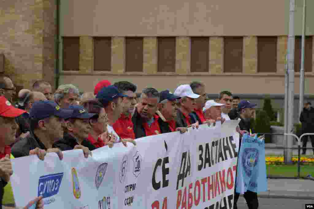 Union rallies in Skopje, North Macedonia at Labor day, 1st of May
