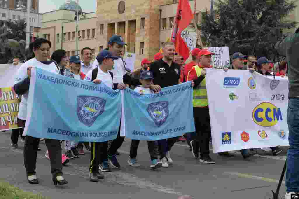 Union rallies in Skopje, North Macedonia at Labor day, 1st of May