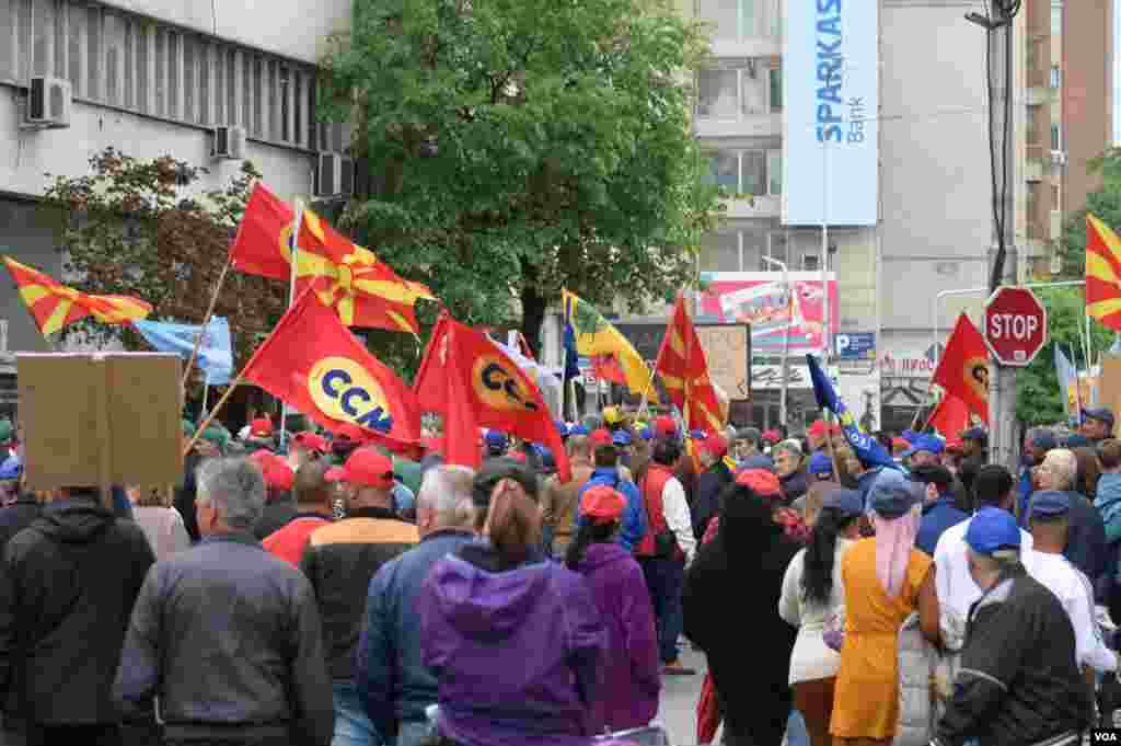 Union rallies in Skopje, North Macedonia at Labor day, 1st of May