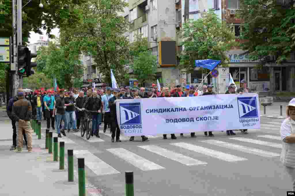 Union rallies in Skopje, North Macedonia at Labor day, 1st of May