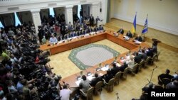 جلسه هیات دولت اوکراین به ریاست پترو پوروشنکو رئیس جمهوری آن کشور 