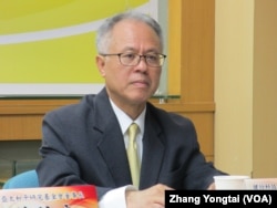 台湾民主基金会副执行长颜建发（美国之音张永泰拍摄）
