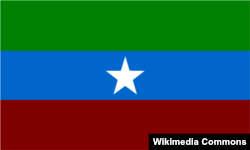 ኦብነግ “የኦጋዴን ብሔራዊ ባንዲራ” የሚለው ባንዲራ /ፎቶ - ከዊኪፔድያ የኢንተርኔት ኢንሳይክሎፔድያ የተገኘ/