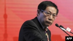 资料照：任志强在北京的一个会议上讲话（2013年11月18日）