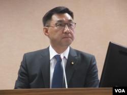 台湾在野党国民党立委江启臣(美国之音张永泰拍摄)