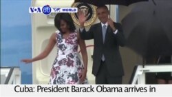 VOA60 World- President Barack Obama begins historic visit to Cuba