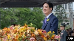 台湾总统赖清德2024年5月20日宣誓就职后发表就职演说。（台湾总统府照片）