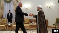 دیدار رافائل رامیرز وزیر خارجه ونزوئلا با حسن روحانی رئیس جمهوری ایران در تهران - شنبه ۲۴ آبان ۱۳۹۳