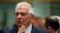 Belgium, Brusells, Spanish Foreign Minister Josep Borell attends a EU Foreign Ministers