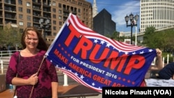 克里夫兰市的一名川普支持者
