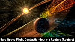 Umjetnički prikaz solarne oluje koja je pogodila Mars (Foto: REUTERS/NASA/Goddard Space Flight Center/Handout)