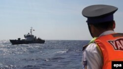 베트남 해안경비선이 베트남 연안 남중국해 해상을 순찰하고 있다. (자료사진)