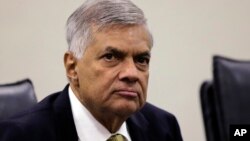 被总统撤职的斯里兰卡总理维克勒马辛哈（资料照 ）