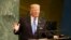 Le président Donald Trump devant l'Assemblée générale de l'ONU à New York, 19 septembre 2017.