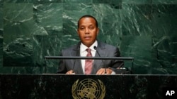 圣多美和普林西比总理帕特里斯·特罗瓦达在联合国总部。（2015年9月26日）