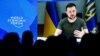 Президент України Володимир Зеленський під час онлайн-звернення до учасників Всесвітнього економічного форуму, 23 травня, 2022. REUTERS/Arnd Wiegmann/File Photo