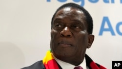 Rais wa Zimbabwe Emmerson Mnangagwa alipohudhuria kikao cha Afrika kwenye Mkutano wa Hali ya Hewa wa Umoja wa Mataifa wa COP27, Novemba 7, 2022. AP.
