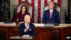 美国总统拜登在国会发表国情咨文演说。（2023年2月7日）