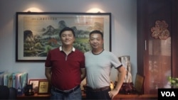 唐恺（左）和六四后被通缉的学运领袖杨涛曾被关在秦城监狱同一监号（唐恺提供）