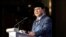 Menteri Pertahanan Indonesia Prabowo Subianto dalam sidang pleno dalam Dialog Shangri-la International Institute for Strategic Studies (IISS) ke-19, forum pertahanan dan keamanan tahunan Asia, di Singapura, Sabtu, 11 Juni 2022. (AP/Danial Hakim)