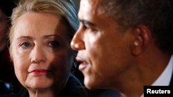Hillary Clinton et Barack Obama, Maison Blanche, Washington, DC, le 28 novembre 2012. 