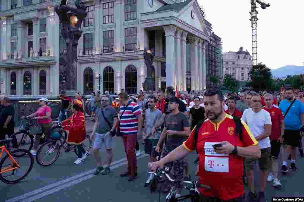 Rally in Skopje, North Macedonia, against the French proposal for start of the EU negotiations, Wednesday 07_06_2022