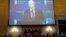 A video is shown of former Vice President Mike Pence speaking before The Federalist Society as the House select committee investigating the January 6, 2021, attack on the Capitol holds a hearing at the Capitol in Washington, June 16, 2022. 