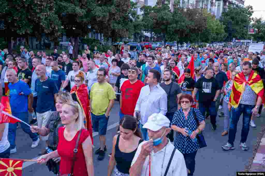 Sixth day of rally in Skopje against the French proposal for EU negotiations, Thursday, July_07_22