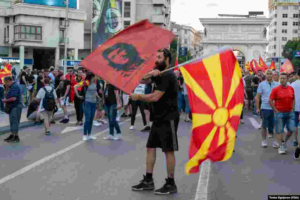 Sixth day of rally in Skopje against the French proposal for EU negotiations, Thursday, July_07_22