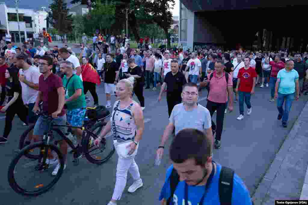 Rally in Skopje, North Macedonia, against the French proposal for start of the EU negotiations, Wednesday 07_06_2022