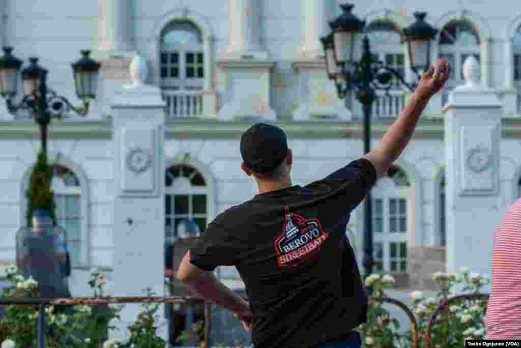 Sixth day of rally in Skopje against the French proposal for EU negotiations, Thursday, July_07_22