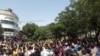 Hundreds of Iranians stage an anti-government protest in central Tehran, June 25, 2018 - the biggest such protest in years.