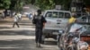 FILE - A Cameroonian policeman patrols in Maroua, in the extreme northern province, west of the Nigerian border.