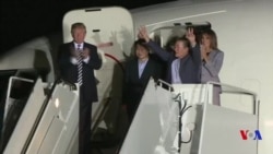 Trump accueille les trois Américains libérés par Pyongyang (vidéo)