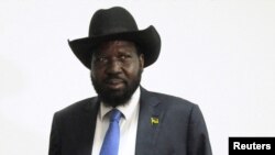 Le président du Soudan du Sud Salva Kiir à Juba, Soudan du Sud, 25 octobre 2017. 