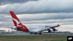 悉尼机场的澳洲航空A380飞机
