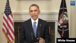 President Barack Obama announces a new Cuba policy at the White House, Dec. 17, 2014. 