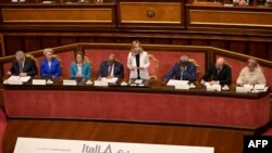 የጣሊያን ጠቅላይ ሚኒስትር ጆርጂያ ሜሎኒ፣ በጣሊያን-አፍሪካ ዓለም አቀፍ ጉባዔ ላይ ለታደሙ እንግዶች ንግግር ሲያደርጉ - ጥር 29፣ 2024