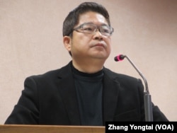 台湾在野党民进党立委蔡煌琅(美国之音张永泰拍摄)