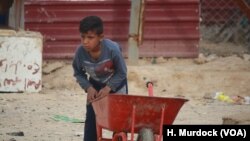 With IS fighters dead or in jail, many families of militants rely on their children for income in Ninewa province, Iraq, March 8, 2018. 