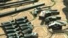 FILE - Weapons said to have been seized from separatist fighters are seen displayed in Bamenda, northwestern Cameroon, Feb. 6, 2019. (Moki Edwin Kindzeka/VOA)