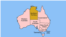 A map of Australia showing the territory names, with the Northern Territory highlighted.