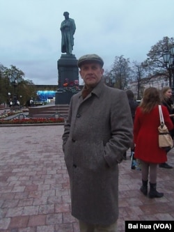 大赦国际俄罗斯负责人尼基京。(美国之音白桦拍摄)